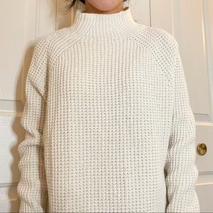 Urban Outfitters Mock Neck Cable Knit Sweater Beige Sz XS